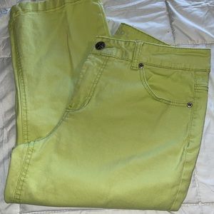 Liverpool Women's Ankle & Cropped Jeans in Lime Green